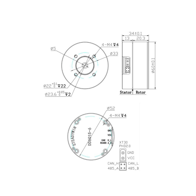 Direct Drive Servo Motor Robotics - Pan/tilt, load stabilizer, robot joint module