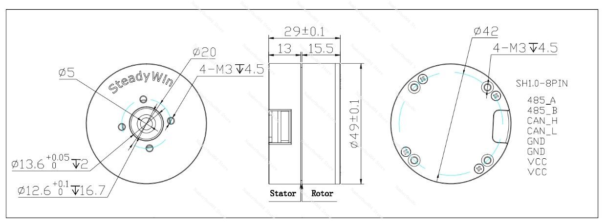 For DD5010 Brushless DC Motor  - огляд і ціна Direct Drive Servo Motor Robotics