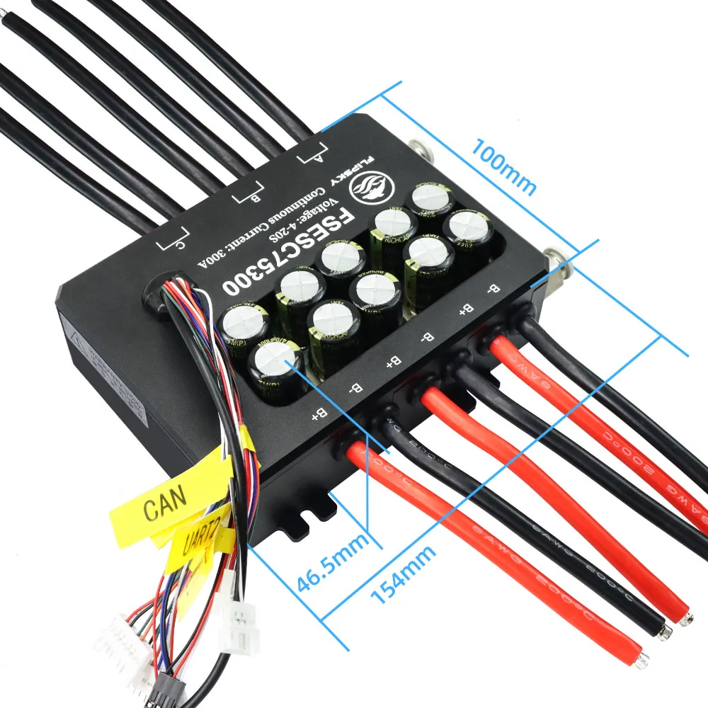 VoltSFlipsky Fsesc 75300 84v H - огляд і ціна Vesc 75300 High Current Esc