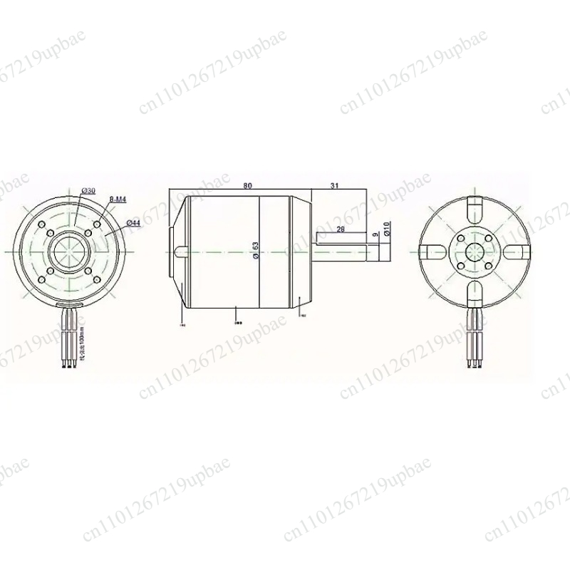 6384 150KV 200KV Sensored Brus - огляд і ціна 6384 Brushless Motor Sensored